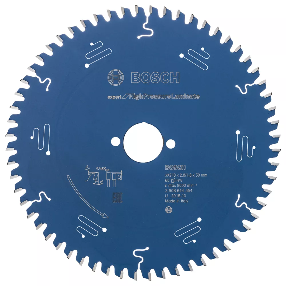 Bosch Expert High Pressure Laminate Circular Saw Blade 210 X 30mm 60T 1 Bosch Expert High Pressure Laminate Circular Saw Blade 210 X 30mm 60T