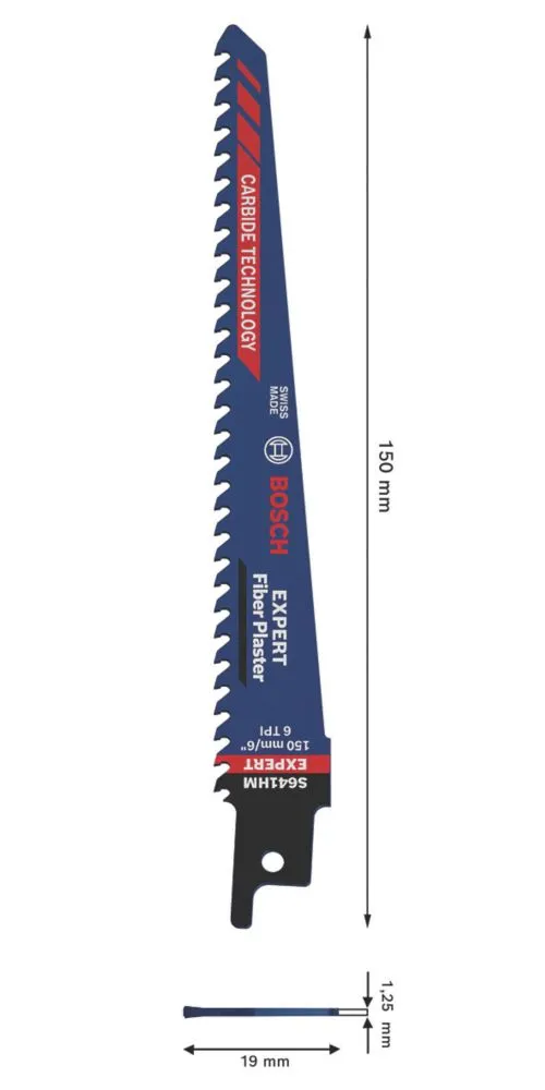 Bosch Expert S641HM Multi-Material Reciprocating Saw Blade 150mm 2 Bosch Expert S641HM Multi-Material Reciprocating Saw Blade 150mm - Image 2