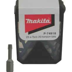 Makita 1/4" Hex Shank TX20 Torsion Screwdriver Bit Box 25 Pack