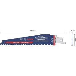 Bosch Expert S967XHM Multi-Material Reciprocating Saw Blade 150mm 11 Bosch Expert S967XHM Multi-Material Reciprocating Saw Blade 150mm -Cheap Cutting & Blades Store 905RR A5