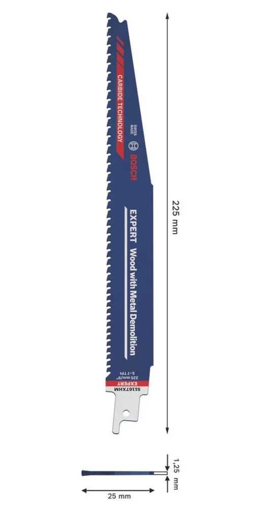 Bosch Expert S1167XHM Multi-Material Reciprocating Saw Blade 225mm 4 Bosch Expert S1167XHM Multi-Material Reciprocating Saw Blade 225mm - Image 4