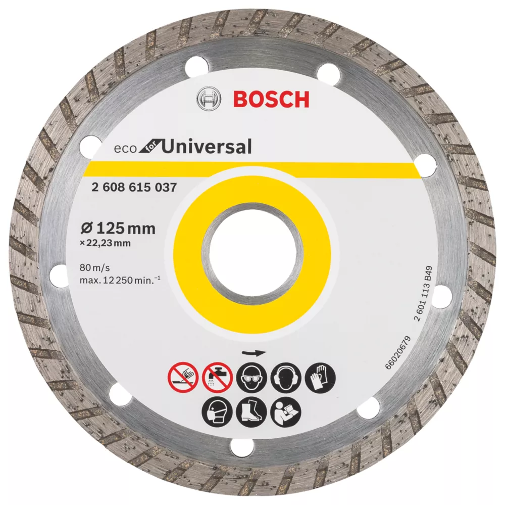 Bosch Eco Multi-Material Universal Turbo Diamond Disc 125 X 22.23mm 1 Bosch Eco Multi-Material Universal Turbo Diamond Disc 125 X 22.23mm