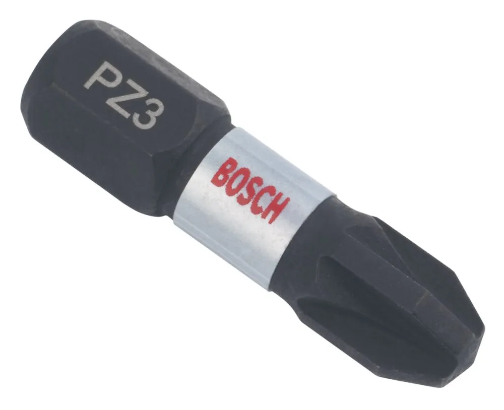 Bosch 1/4" Hex Shank PZ3 Impact Control Screwdriver Bits 2 Pack 1 Bosch 1/4" Hex Shank PZ3 Impact Control Screwdriver Bits 2 Pack