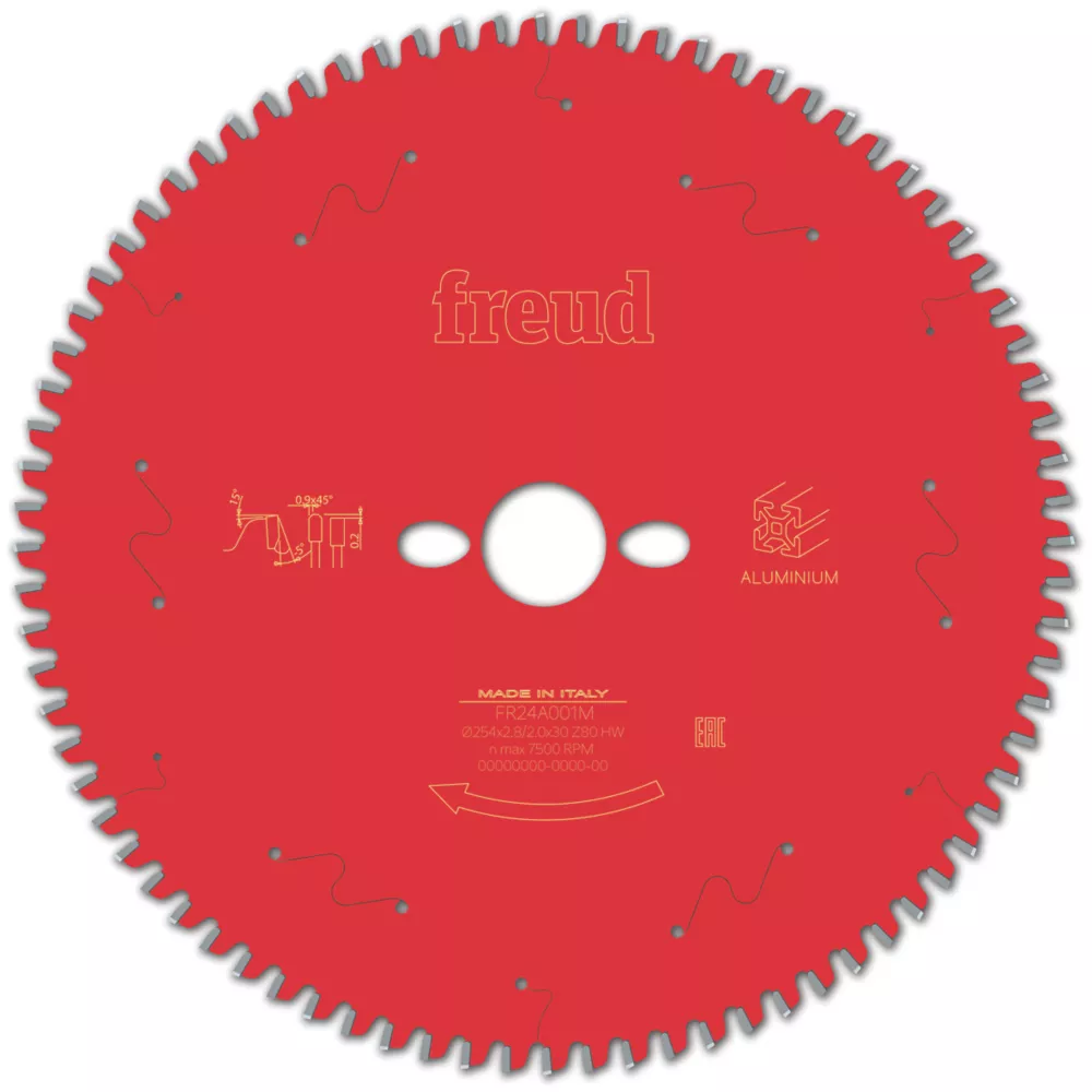 Freud F03FS09823 Aluminium/Plastic Circular Saw Blade 254 X 30mm 80T 1 Freud F03FS09823 Aluminium/Plastic Circular Saw Blade 254 X 30mm 80T