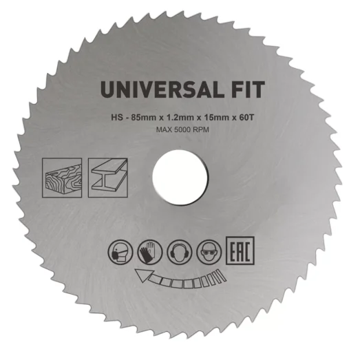 Essentials Sheet Steel Circular Saw Blade 85 X 15mm 60T