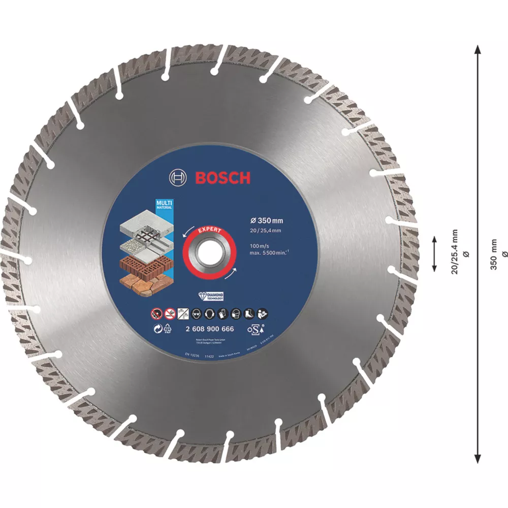 Bosch Expert Masonry Diamond Cutting Disc 350 X 20/25.4mm 6 Bosch Expert Masonry Diamond Cutting Disc 350 X 20/25.4mm - Image 6
