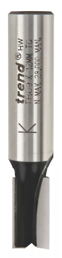 Trend TR09X1/2TC 1/2" Shank Double-Flute Straight Router Cutter 10 X 19mm