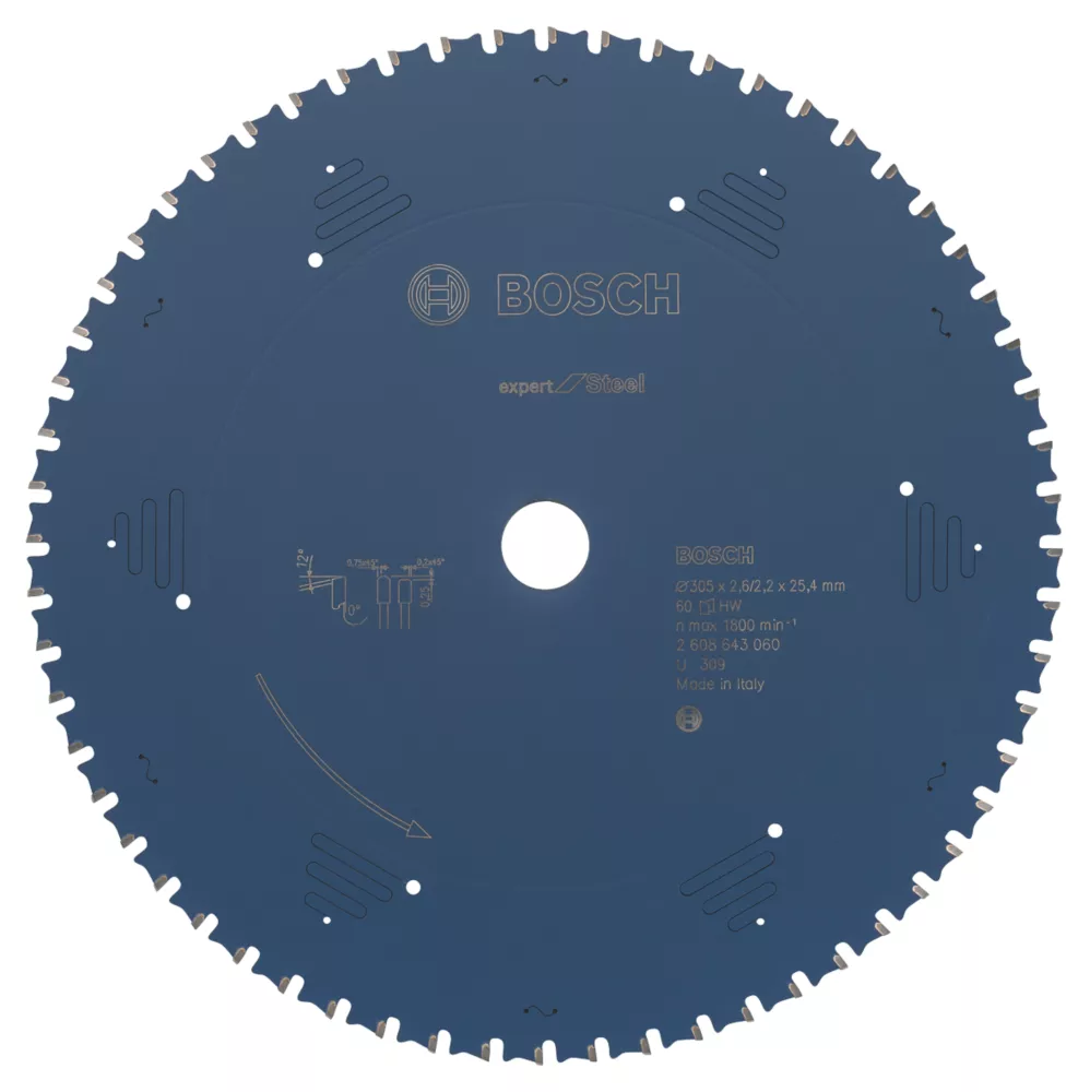 Bosch Expert Steel Circular Saw Blade 305 X 25.4mm 60T 1 Bosch Expert Steel Circular Saw Blade 305 X 25.4mm 60T