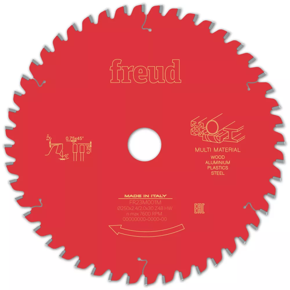 Freud F03FS09888 Multi-Material Circular Saw Blade 250 X 30mm 48T 1 Freud F03FS09888 Multi-Material Circular Saw Blade 250 X 30mm 48T