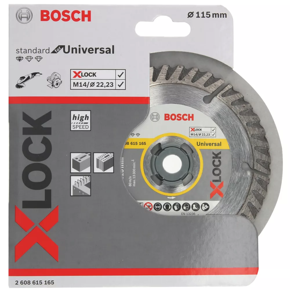 Bosch X-Lock Masonry Diamond Cutting Blade 115mm 2 Bosch X-Lock Masonry Diamond Cutting Blade 115mm - Image 2