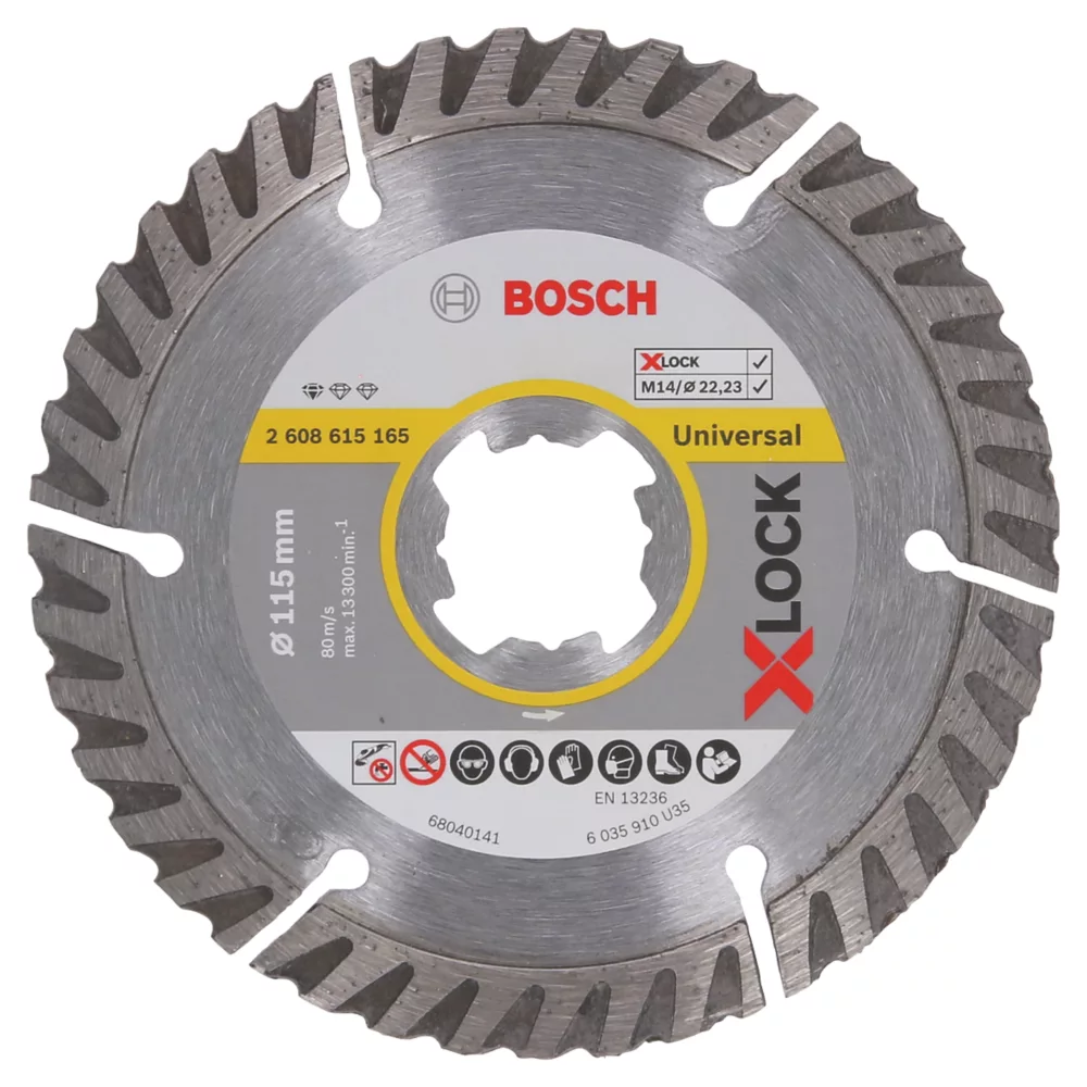 Bosch X-Lock Masonry Diamond Cutting Blade 115mm 1 Bosch X-Lock Masonry Diamond Cutting Blade 115mm
