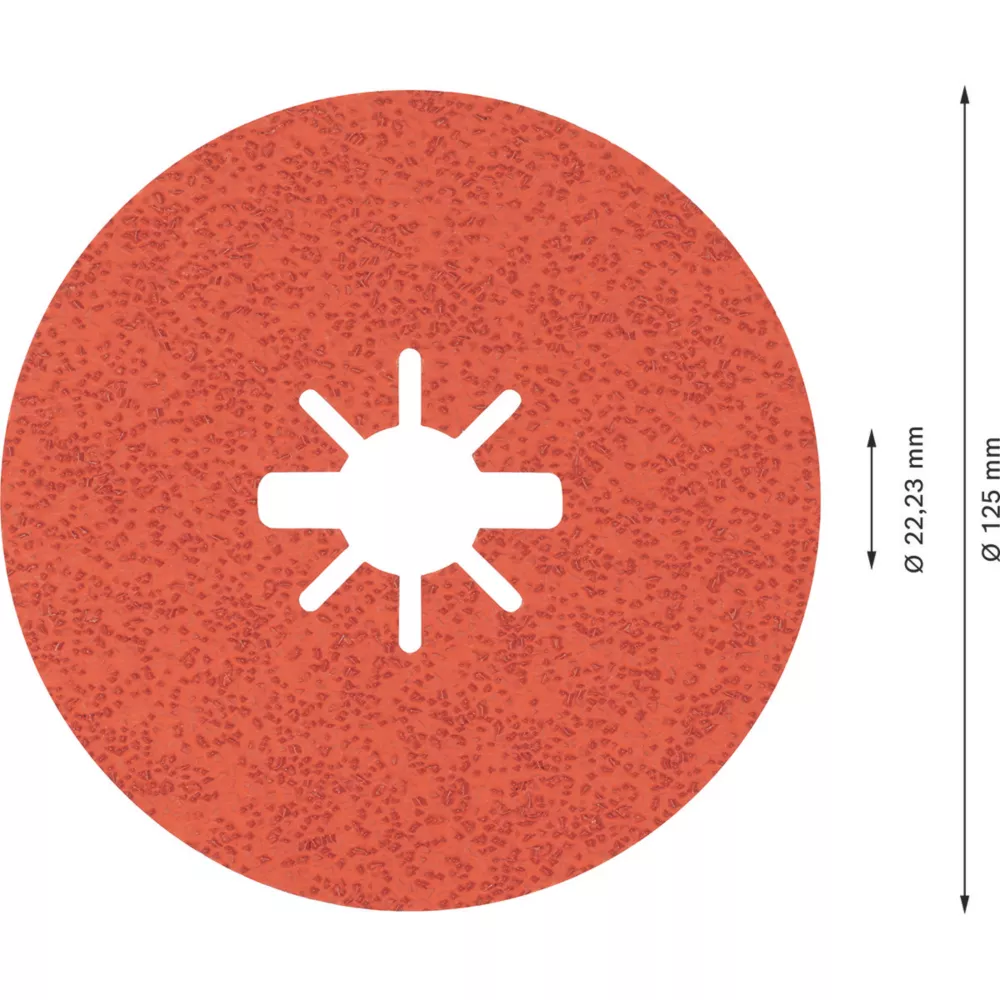 Bosch Expert R782 Prisma X-Lock Fibre Discs 125 X X-Lock 36 Grit 25 Pack 2 Bosch Expert R782 Prisma X-Lock Fibre Discs 125 X X-Lock 36 Grit 25 Pack - Image 2